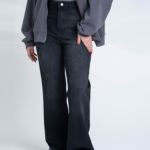 شلوار جین فلر قد 110 مشکی کد 22293