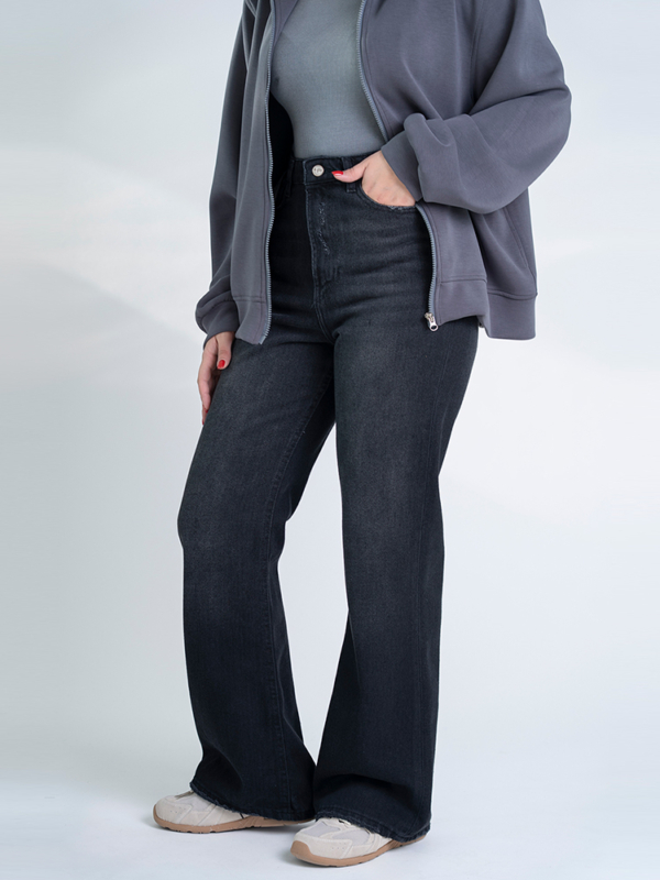 شلوار جین فلر قد 110 مشکی کد 22293 - Image 3