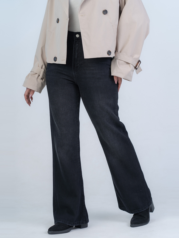 شلوار جین فلر قد 110 مشکی کد 22295 - Image 3