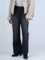 شلوار جین فلر قد 110 مشکی کد 22300