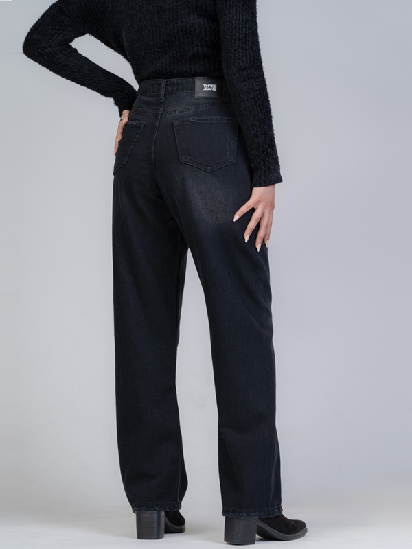 شلوار جین رگولار قد 110 مشکی کد 22317 - Image 4