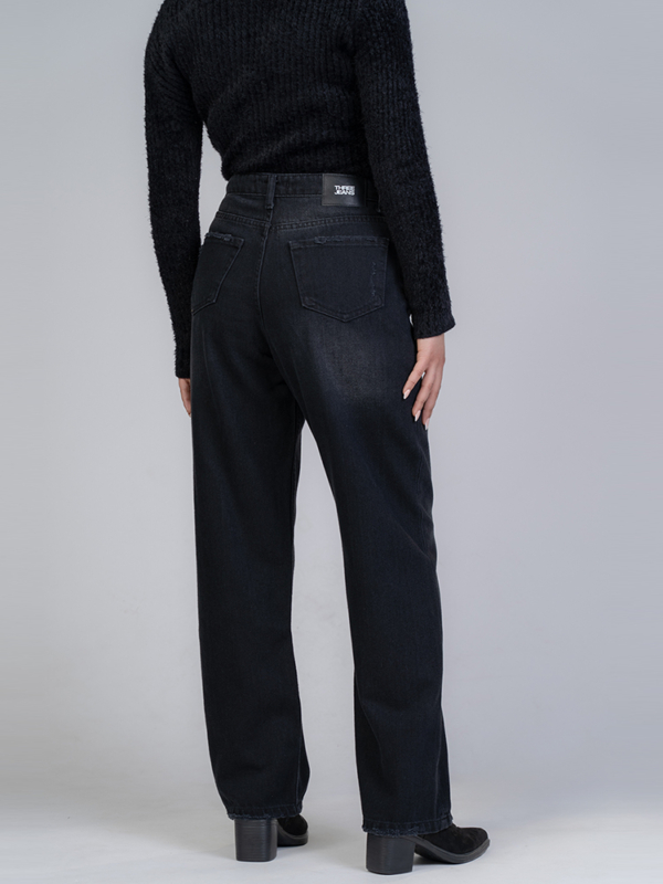 شلوار جین رگولار قد 110 مشکی کد 22317 - Image 2