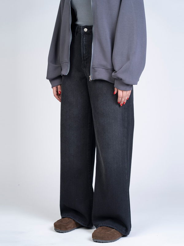 شلوار جین بگ قد 110 مشکی کد 22331 - Image 3