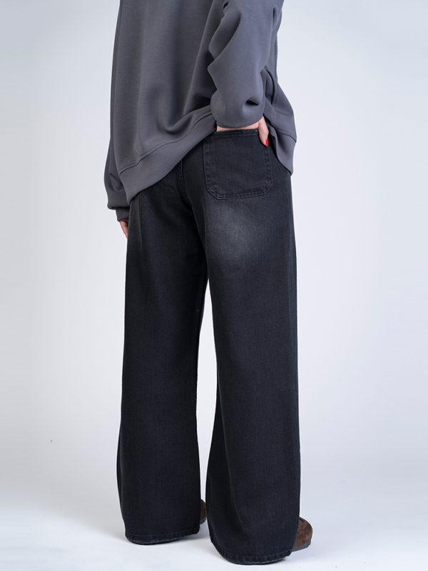 شلوار جین بگ قد 110 مشکی کد 22331 - Image 2