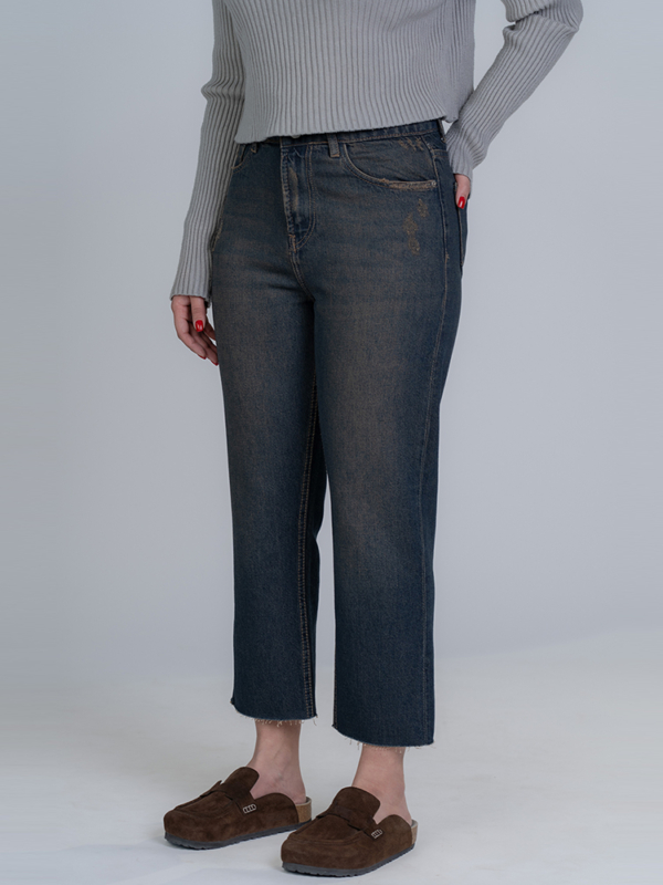 شلوار جین استریت قد 90 دمپا کات کد 22351 - Image 2