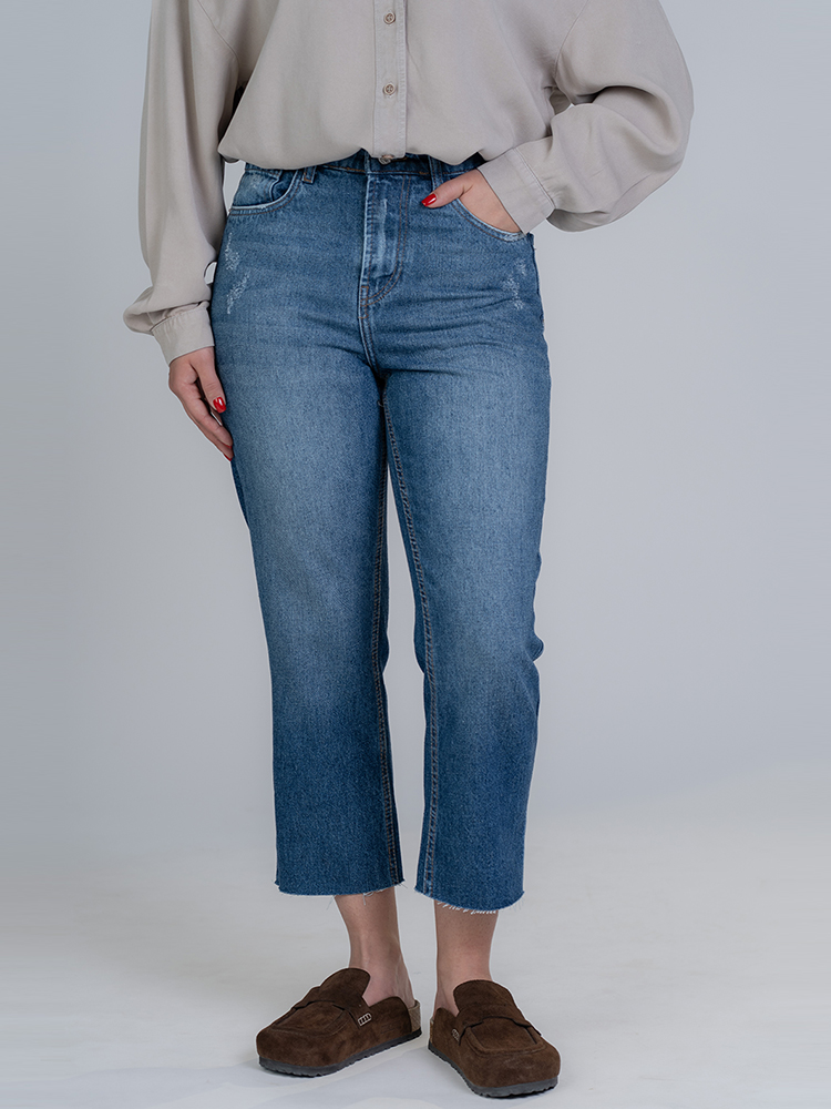 22352 (1) شلوار جین استریت قد 90 دمپا کات کد 22352 - Image 1