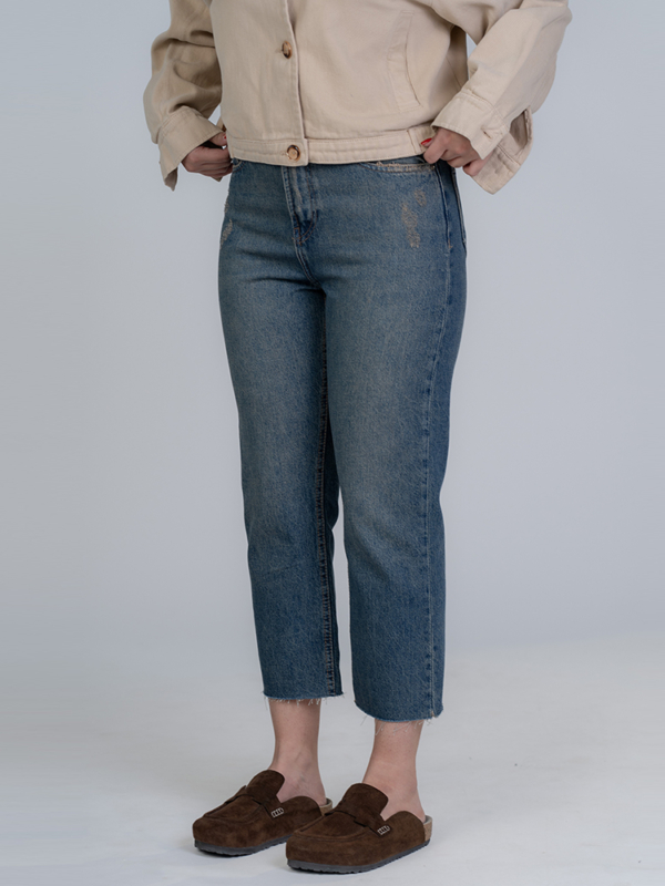 شلوار جین استریت قد 90 دمپا کات کد 22356 - Image 2