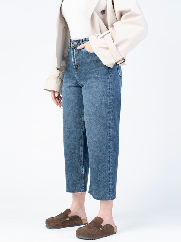 شلوار جین رگولار قد 90 دمپا کات کد 22520 - Image 2