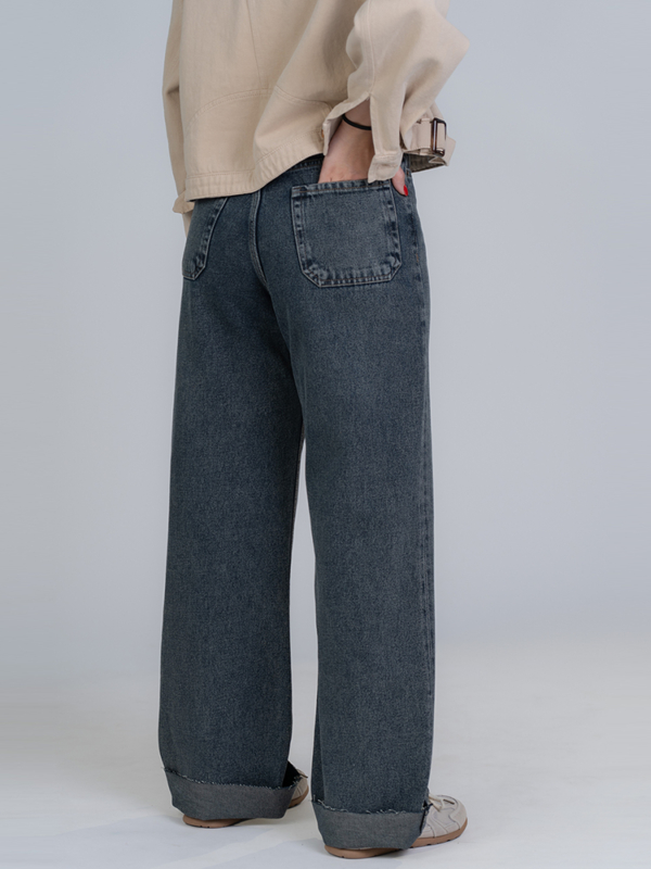 شلوار جین بگ قد 115 دمپا کات کد 22545 - Image 2