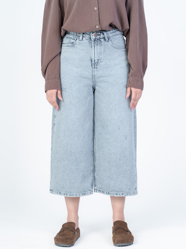 شلوار جین کراپ واید لگ قد 85 کد 22563 - Image 2