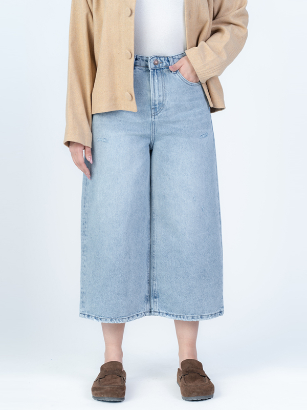 شلوار جین کراپ واید لگ قد 85 کد 22568 - Image 2