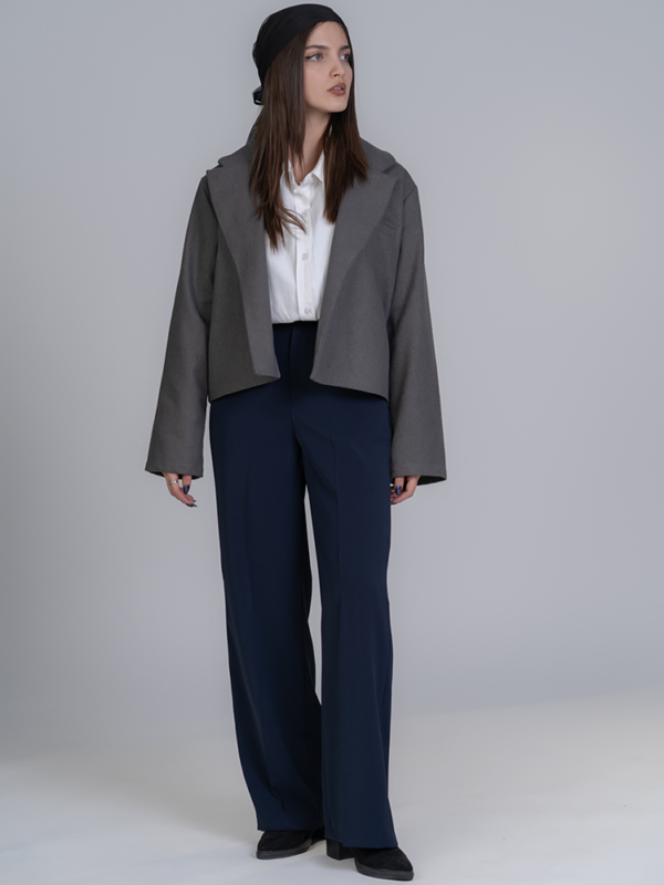 شلوار پارچه ای بگ قد 110 گلکسی سرمه ای کد 22607 - Image 2