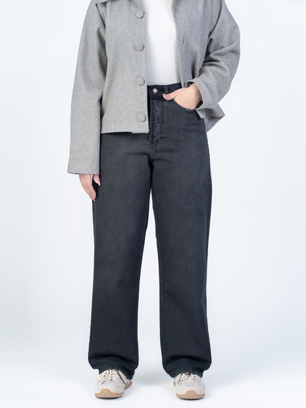 شلوار جین رگولار قد 110 مشکی کد 22663 - Image 3