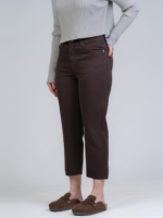 شلوار کتان استریت قد 90 دمپا کات قهوه ای کد 22672 - Image 2