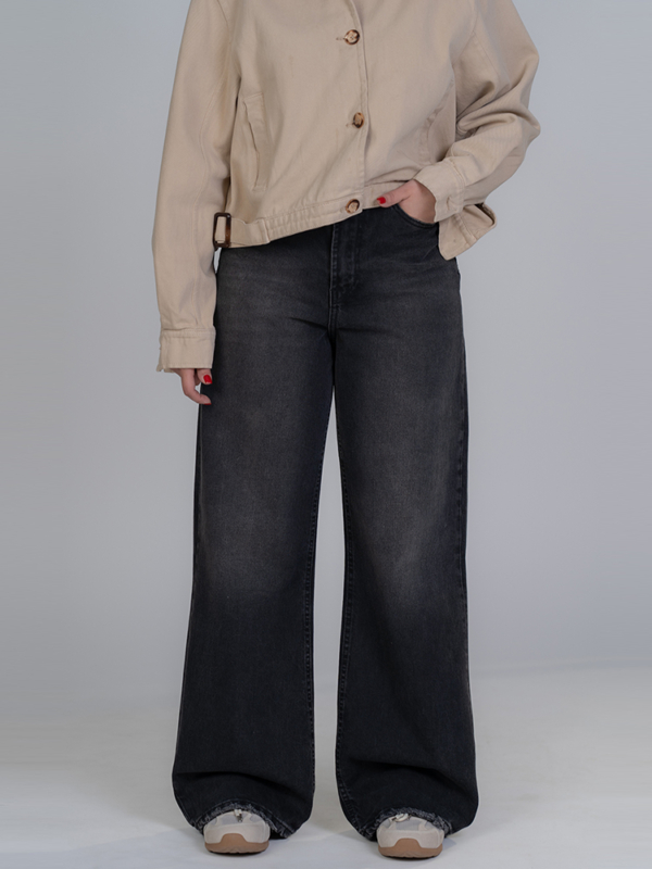 شلوار جین بگ قد 110 مشکی کد 22702 - Image 3