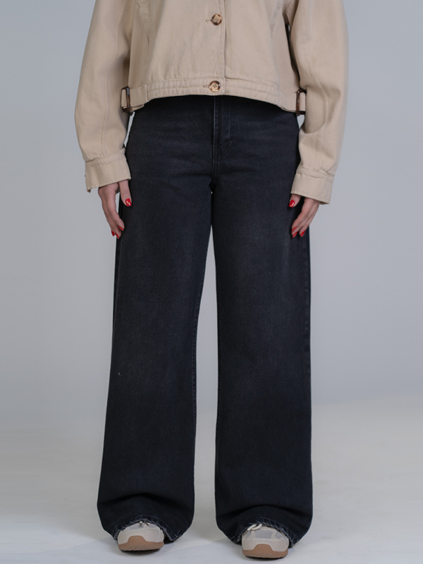 شلوار جین بگ قد 110 مشکی کد 22705 - Image 3