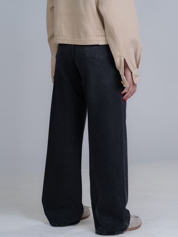 شلوار جین بگ قد 110 مشکی کد 22705 - Image 2