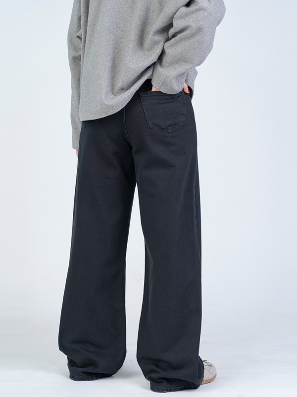 شلوار جین بگ قد 110 مشکی کد 22706 - Image 2