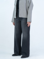 شلوار جین بگ قد 110 مشکی کد 22707 - Image 4