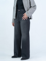 شلوار جین بگ قد 110 مشکی کد 22707