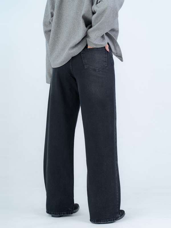 شلوار جین بگ قد 110 مشکی کد 22707 - Image 2