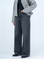 شلوار جین بگ قد 110 مشکی کد 22708