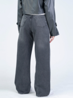 شلوار جین بگ قد 110 مشکی کد 22709 - Image 2