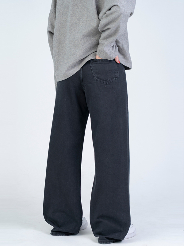 شلوار جین بگ قد 110 مشکی کد 22710 - Image 2