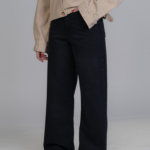 شلوار جین بگ قد 115 دمپا کات مشکی کد 22726