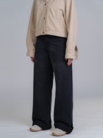 شلوار جین بگ قد 115 دمپا کات مشکی کد 22727