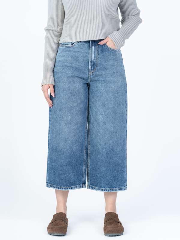 شلوار جین کراپ واید لگ قد 90 کد 22777 - Image 2