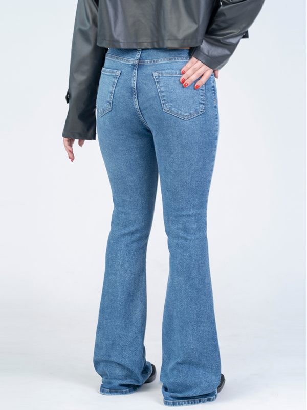 شلوار جین بوت کات قد 110 کش کد 22859 - Image 2