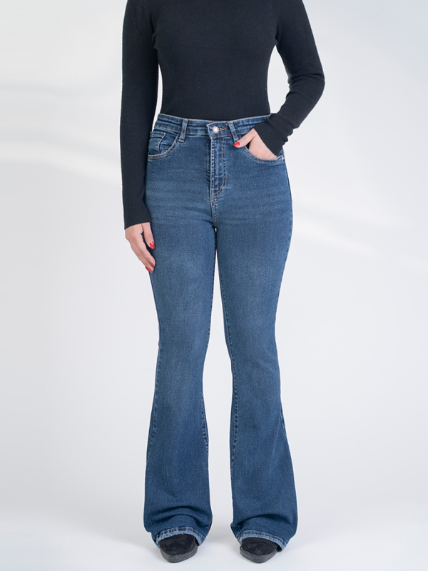 شلوار جین بوت کات قد 110 کش کد 22863 - Image 3