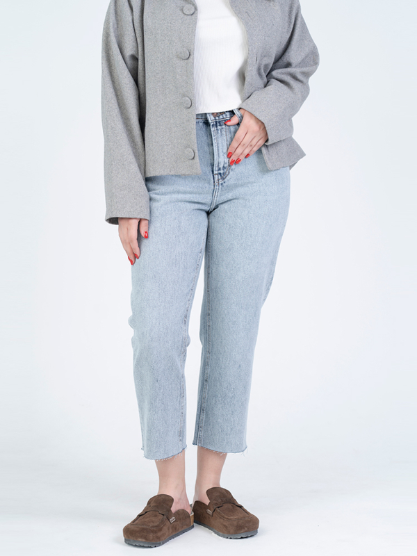 شلوار جین استریت قد 90 دمپا کات کد 22885 - Image 2