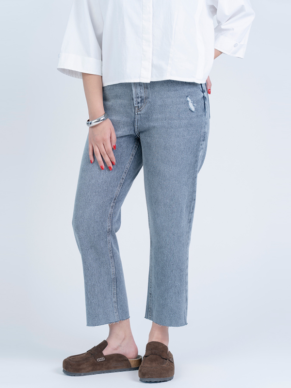 شلوار جین استریت قد 90 دمپا کات کد 22886 - Image 2