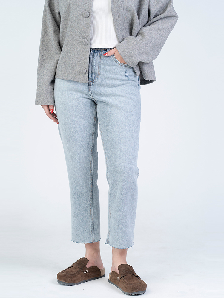 22890 (1) شلوار جین استریت قد 90 دمپا کات کد 22890 - Image 1