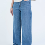 شلوار جین بگ قد 110 کم کش کد 22989