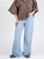 شلوار جین بگ قد 110 کم کش کد 22990