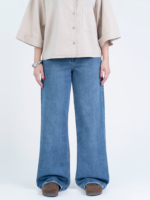 شلوار جین بگ قد 110 کم کش کد 22992 - Image 3