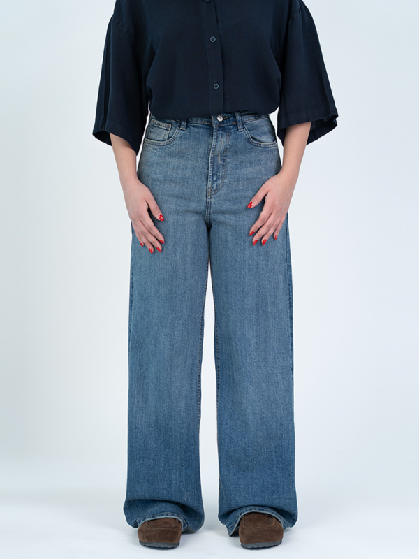 شلوار جین بگ قد 110 کم کش