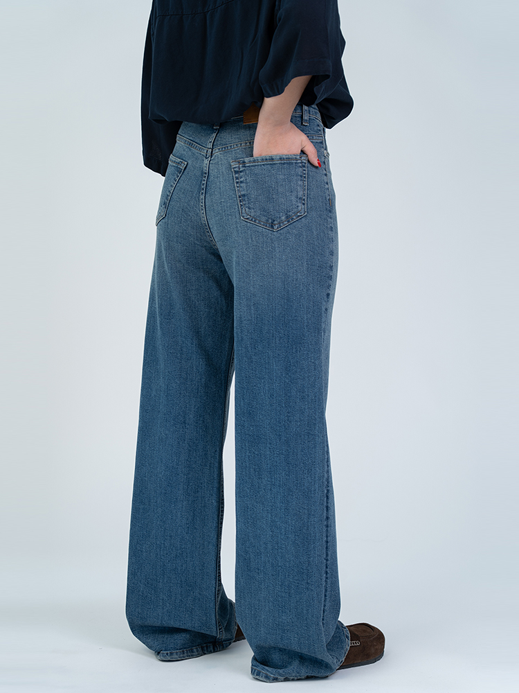 شلوار جین بگ قد 110 کم کش