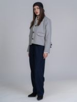 شلوار پارچه ای واید لگ قد 110 تیکال سرمه ای کد 2489 - Image 3