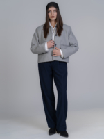 شلوار پارچه ای واید لگ قد 110 تیکال سرمه ای کد 2489 - Image 2