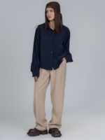 شلوار پارچه ای واید لگ قد 110 تیکال کرم کد 2490 - Image 3