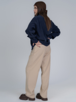 شلوار پارچه ای واید لگ قد 110 تیکال کرم کد 2490 - Image 2