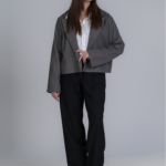 شلوار پارچه ای واید لگ قد 110 تیکال مشکی کد 2492