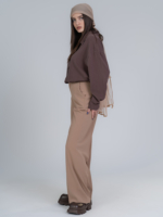 شلوار پارچه ای بگ قد 110 گلکسی نسکافه ای کد 2630 - Image 3