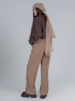 شلوار پارچه ای بگ قد 110 گلکسی نسکافه ای کد 2630 - Image 2