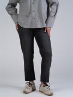 شلوار جین استریت قد 90 کم کش مشکی