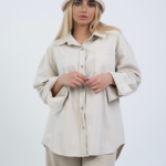 شومیز کتان استخوانی